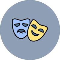 Theatermasken kreatives Icon-Design vektor