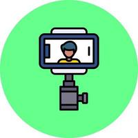 Selfie-Stick kreatives Icon-Design vektor