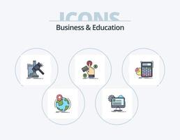 Business- und Bildungslinie gefüllt Icon Pack 5 Icon Design. Einkaufen. Einkaufen. Zahlung. Statistiken. Präsentation vektor