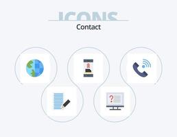 Kontakt Flat Icon Pack 5 Icon Design. kontaktiere uns. Kommunikation. die Info. Globus. kontaktiere uns vektor