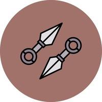 Kunai kreatives Icon-Design vektor