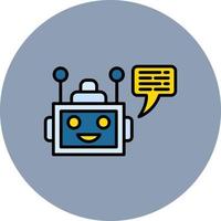 Chatbot kreatives Icon-Design vektor
