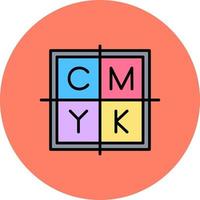 cmyk kreativ ikon design vektor