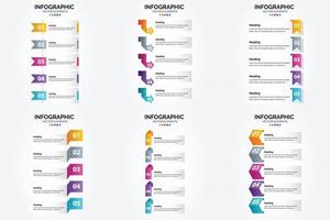 flaches Designset der Vektorillustrations-Infografiken für Werbebroschürenflieger und -zeitschrift vektor