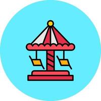 Merry Go Round kreatives Icon-Design vektor