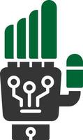 kreatives Icon-Design der Roboterhand vektor