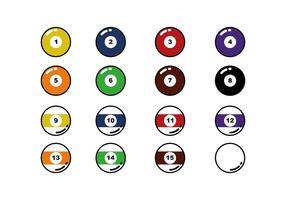 Kostenlose Billiard Ball Line Icon Vektor