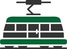 Straßenbahn kreatives Icon-Design vektor