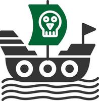 Piratenschiff kreatives Icon-Design vektor