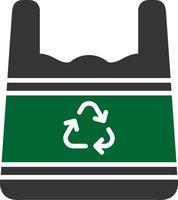 Recycling-Plastiktüte kreatives Icon-Design vektor