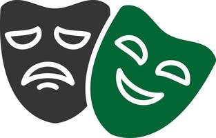 Theatermasken kreatives Icon-Design vektor