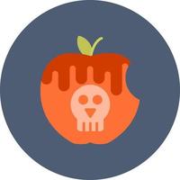 kreatives Icon-Design mit vergiftetem Apfel vektor