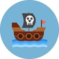 Piratenschiff kreatives Icon-Design vektor