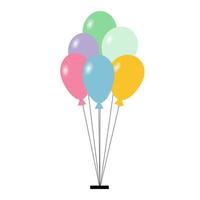 Vektor-Illustration. festliche bunte Luftballons. Feiertag, Geburtstag vektor