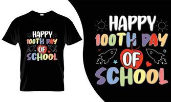 100 Tage Schul-T-Shirt-Design. Dieses Angel-T-Shirt wäre das beste Angebot für Kinder. vektor