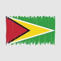 Guyana Flaggenpinsel vektor