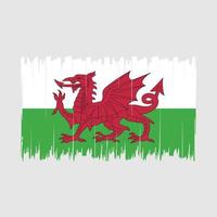 wales flagga borsta vektor