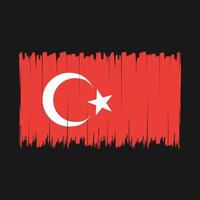 türkei-flaggenbürstenvektor vektor