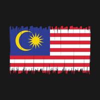 Bürste der malaysischen Flagge vektor