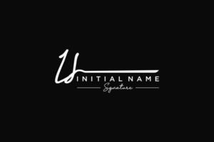 Initiale ist Signatur-Logo-Vorlagenvektor. hand gezeichnete kalligraphiebeschriftungsvektorillustration. vektor