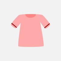söt rosa t-shirt ClipArt illustration. tillfällig vår säsong kläder ikon design resurs för affisch och baner. vektor