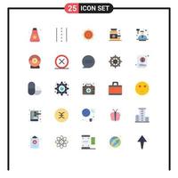 25 flache Farbpakete für die Benutzeroberfläche mit modernen Zeichen und Symbolen von Gainer Ways Road Spend Finance editierbare Vektordesign-Elemente vektor