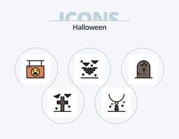 Halloween-Linie gefüllt Icon Pack 5 Icon Design. Maske. Grusel. Halloween. Frankenstein. Grusel vektor