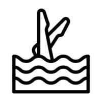 Synchronschwimmen-Icon-Design vektor