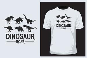 T-Shirt-Grafik mit Dinosaurier, Vektorillustration. vektor