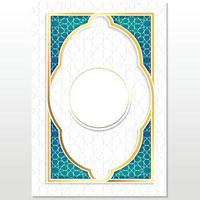 islamisches buchumschlagdesign, al koran buchumschlag, eid ramadan luxusdesign vektor