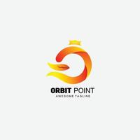 abstraktes design orbit punkt steigung bunt vektor