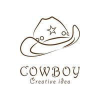 cowboy logotyp vektor mall design