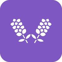 Lavendel-Glyphe mit runder Ecke Hintergrundsymbol vektor