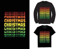 Weihnachts-T-Shirt-Design. vektor