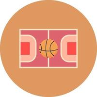 Basketballplatz kreatives Icon-Design vektor