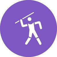 Javelin-Glyphe-Kreis-Symbol vektor