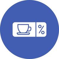Glyphen-Kreissymbol für Kaffeekarten vektor