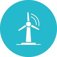 Glyphen-Kreissymbol für erneuerbare Energien vektor
