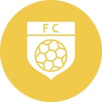 fotboll klubb glyf cirkel ikon vektor