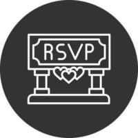 rsvp kreatives Icon-Design vektor