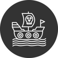 Piratenschiff kreatives Icon-Design vektor