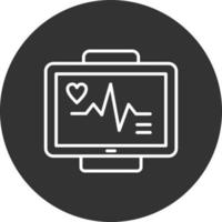 EKG-Monitor kreatives Icon-Design vektor