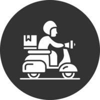 Lieferfahrrad kreatives Icon-Design vektor