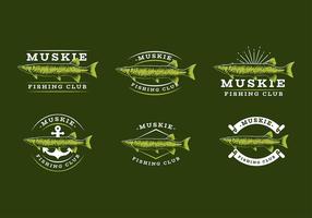 Muskie Fishing Club Logo Vorlage Free Vector