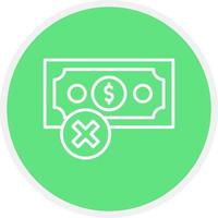 kein Geld kreatives Icon-Design vektor