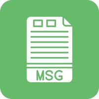 msg Glyphe Hintergrundsymbol mit runder Ecke vektor