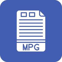mpg Glyphe Hintergrundsymbol mit runder Ecke vektor