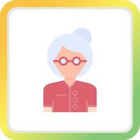 gammal kvinna kreativ ikon design vektor
