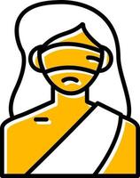 Lady Justice kreatives Icon-Design vektor