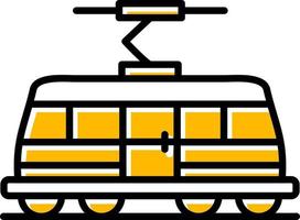 Straßenbahn kreatives Icon-Design vektor